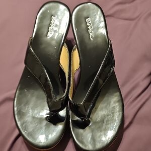 Xappeal Glossy Black Women's Sandals